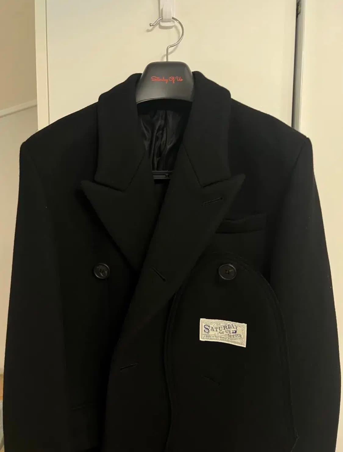 Stu  에스티유 21 winter Patch Double Coat 블랙 상품이미지1