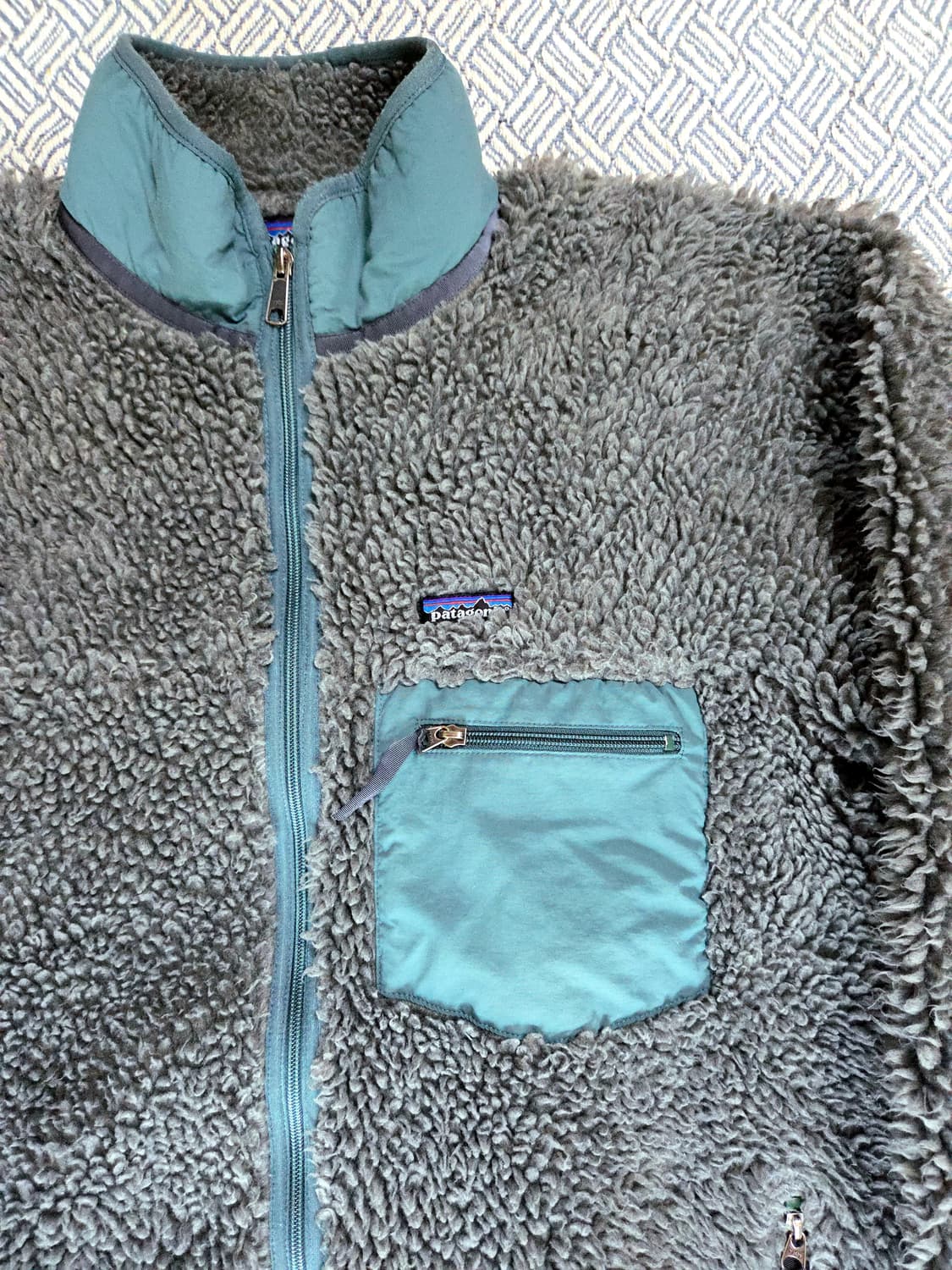 (XL)파타고니아 01s Usa 차콜 딥파일 레트로가디건 상품이미지4