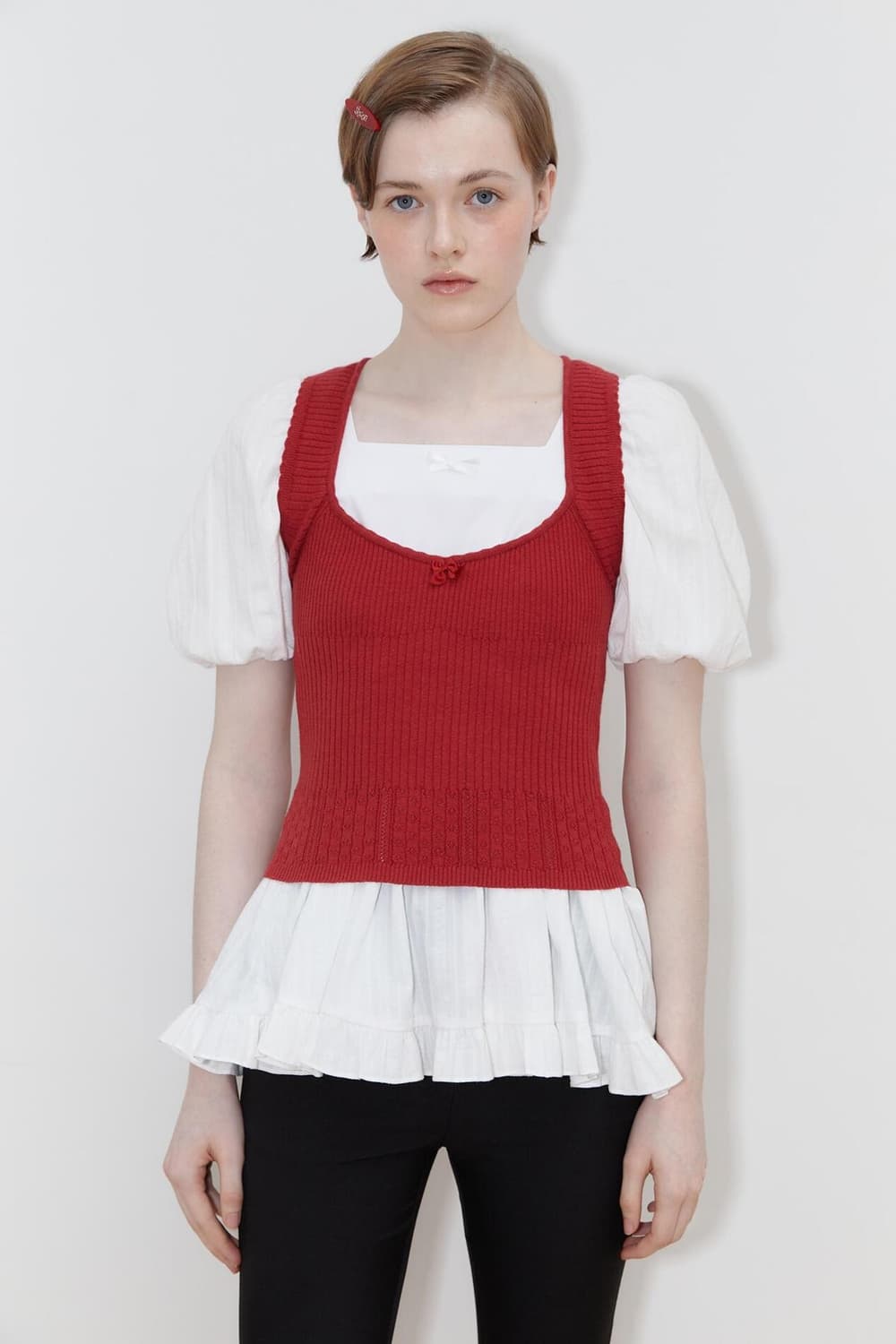 시눈 Scallop Punching Knit Sleeveless 상품이미지5