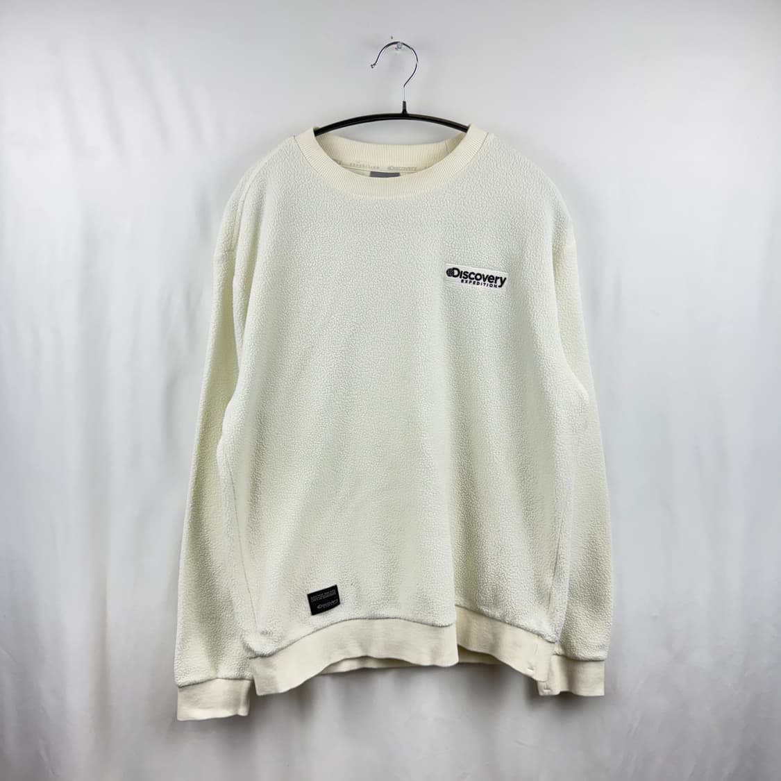 (95) 디스커버리 폴라텍 자수로고 맨투맨 아이보리 상품이미지2