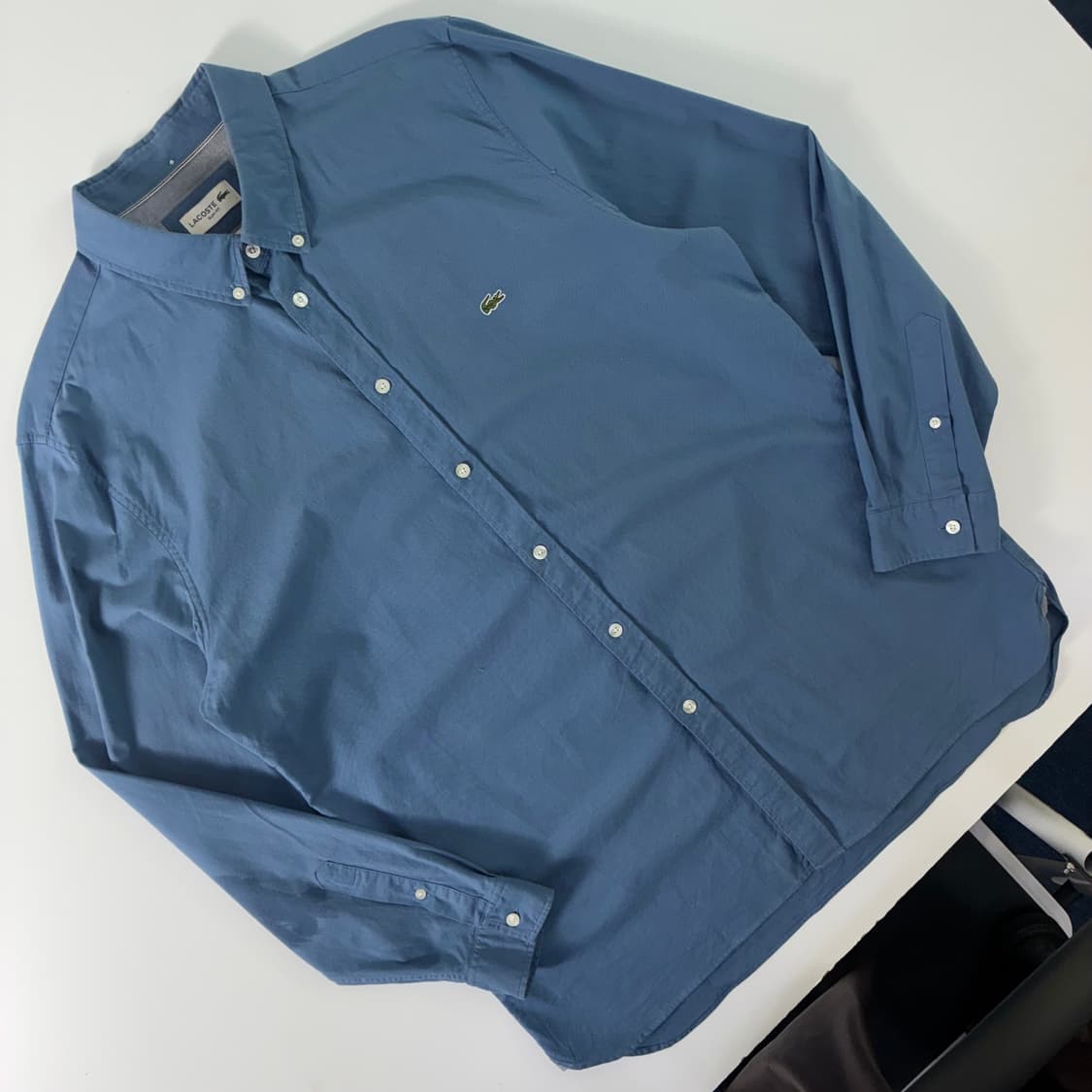 Lacoste  라코스테 코튼 옥스퍼드 솔리드 소라 셔츠  상품이미지2