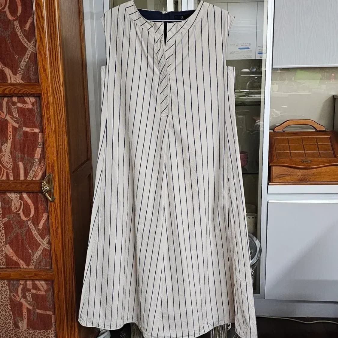 55)정품] 랑방컬렉션 스트라이프 민소매 원피스 (82-94-160) 상품이미지1
