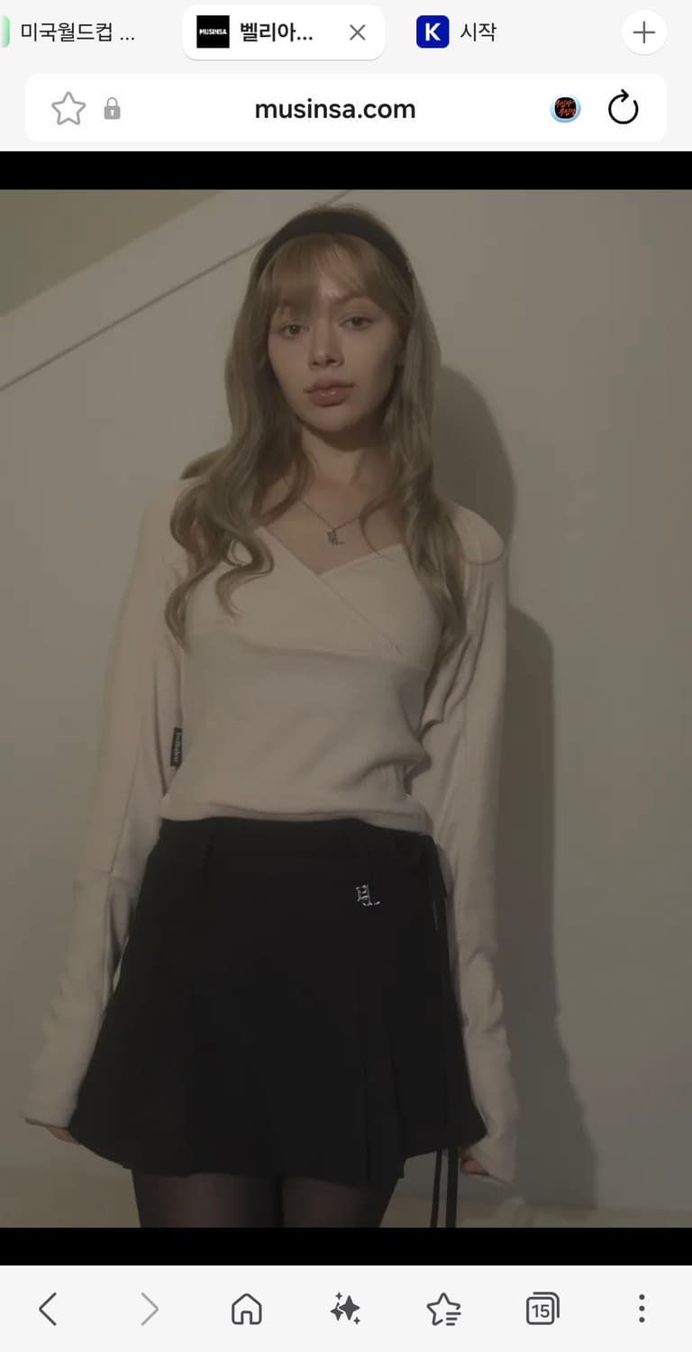벨리아르 주니 스커트 zuni skirt 블랙 M (새상품 택O) 상품이미지2