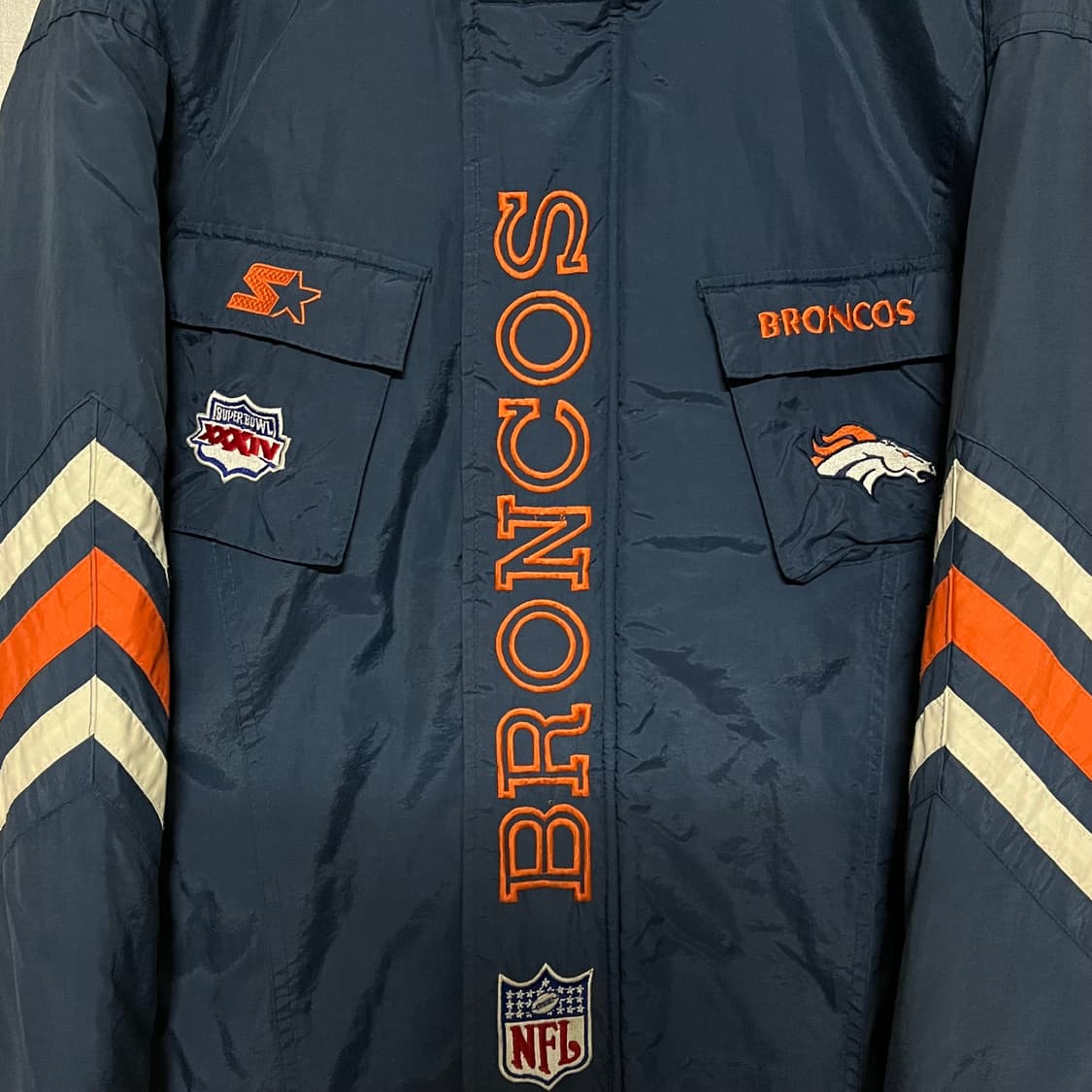 스타터 브롱코스 NFL 올드스쿨 패딩 XL 상품이미지8