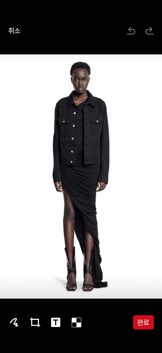 릭오웬스 18fw 벨벳드레스 상품이미지1