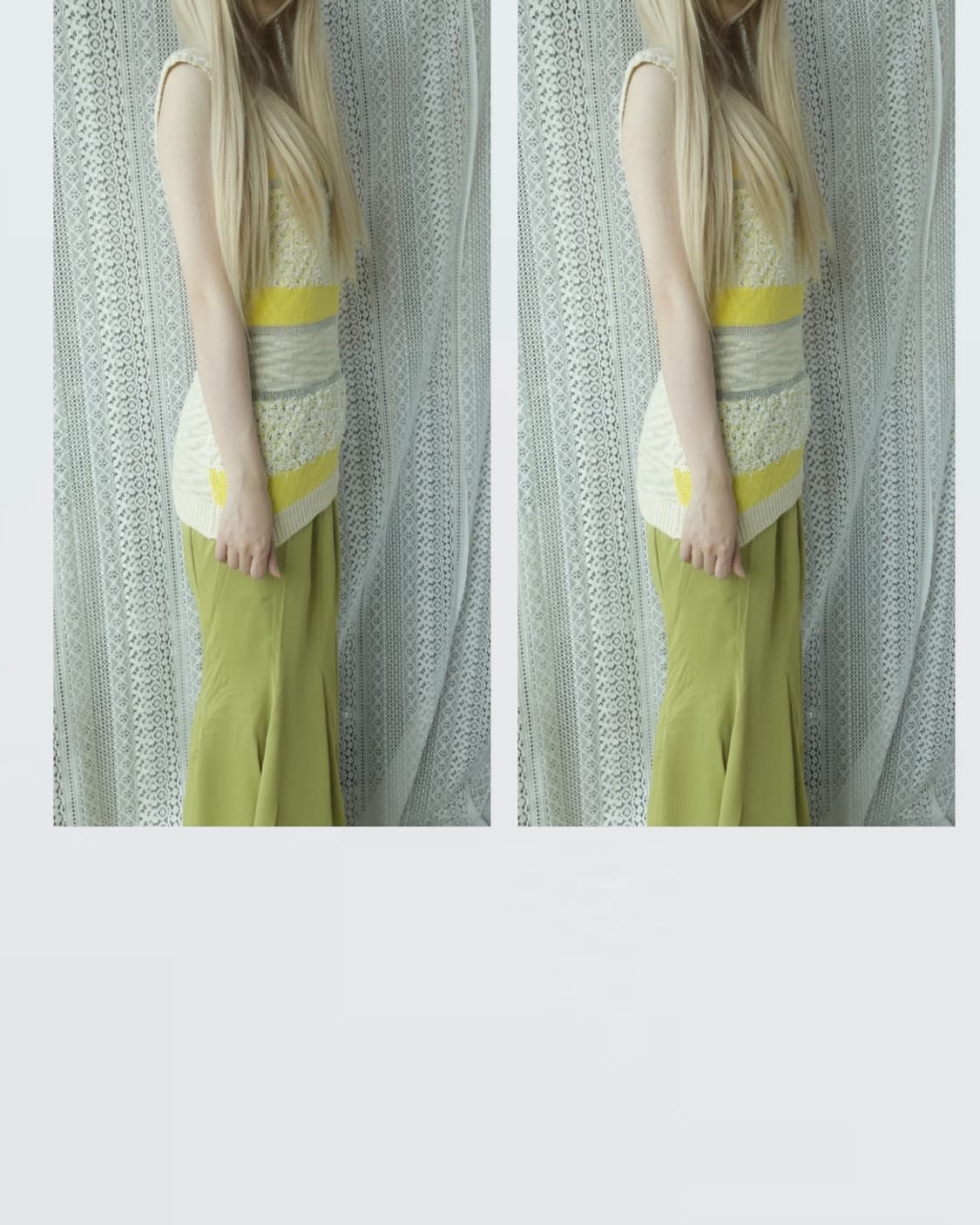 Yellow Striped Knit 옐로 롱니트 상품이미지3