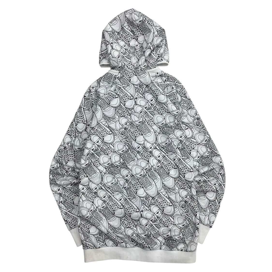 아디다스 슈즈 패턴 프린팅 화이트 후드집업 95 상품이미지3