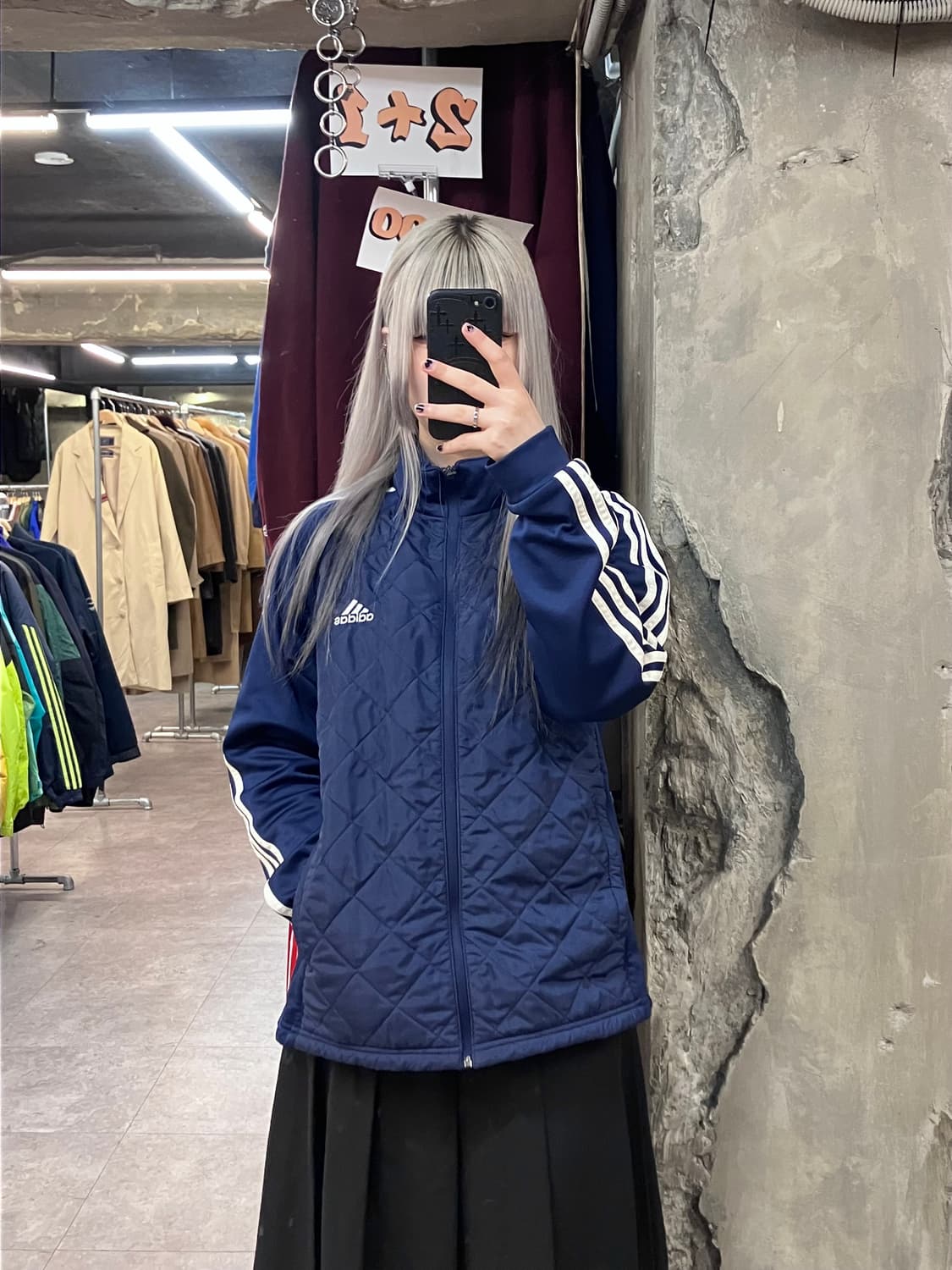 아디다스 퀄팅 져지 네이비 105 #csz3526 상품이미지2