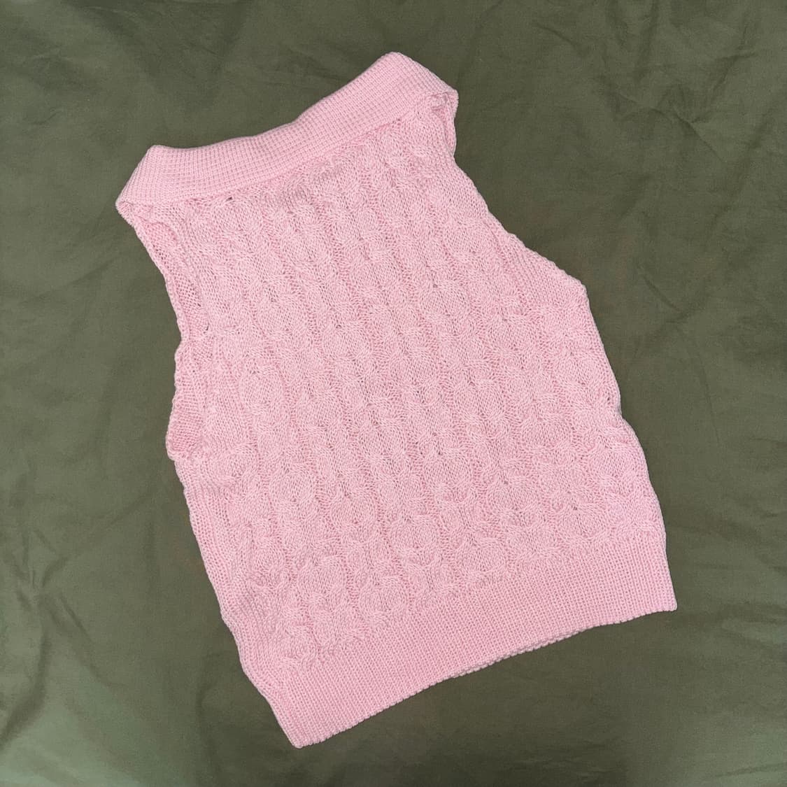 아웃엑소 카라 니트 탑 제니착용 상품이미지5