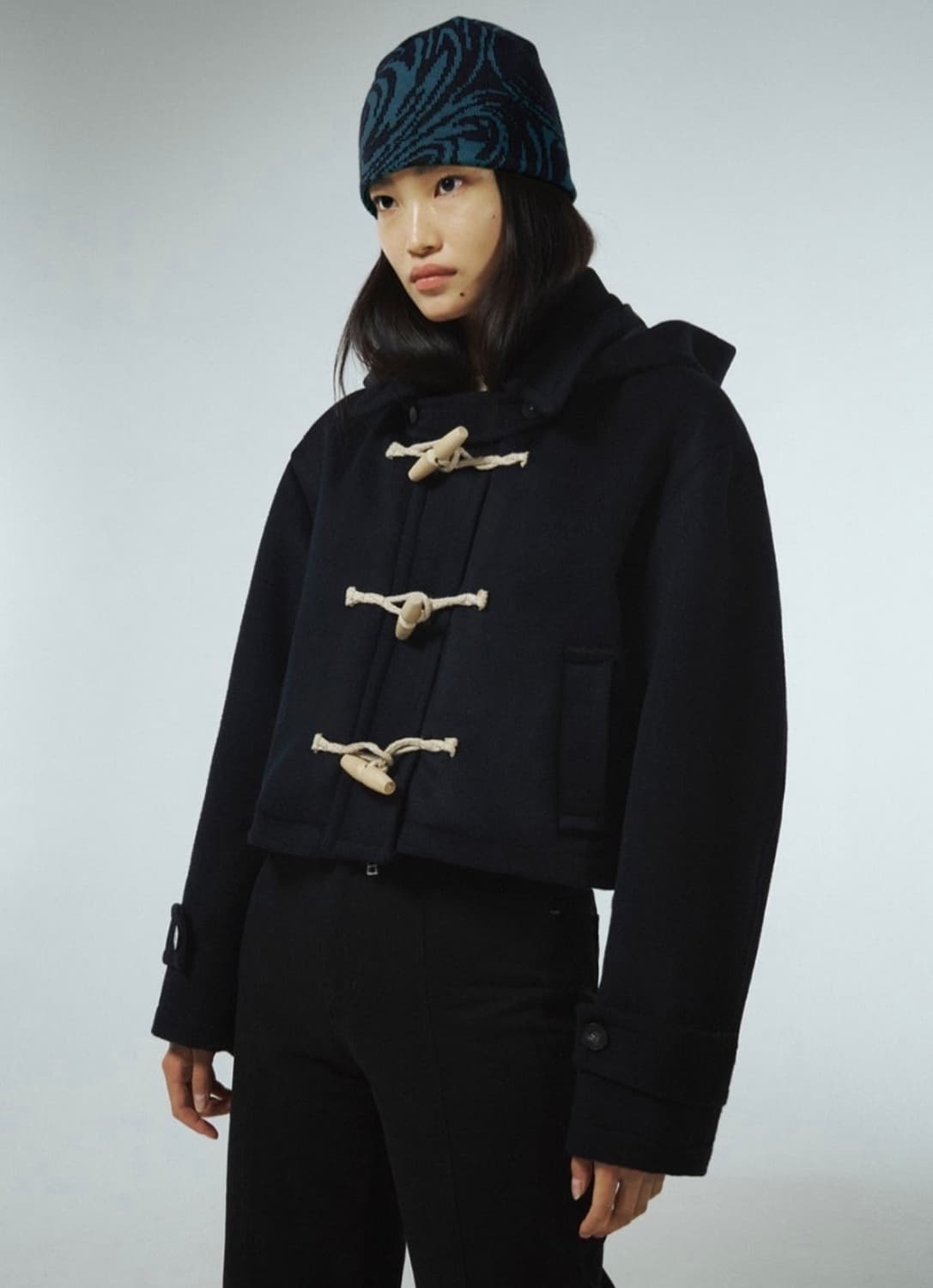 커렌트 크롭 더플코트 떡볶이코트 상품이미지1