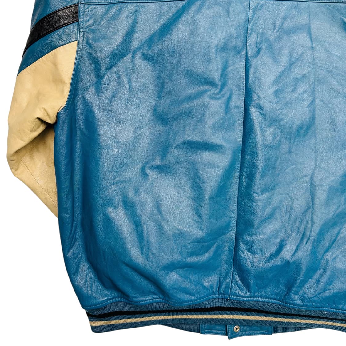 FUBU 푸부 올드스쿨 빅 스펠아웃 카우 레더 자켓 L 상품이미지6