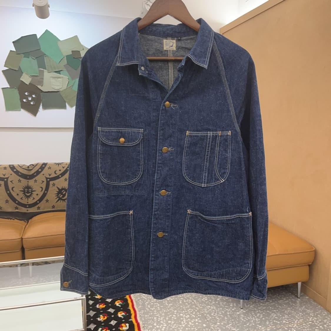 오슬로우 빈티지 재팬 데님 커버올 트러커 자켓 C07458 상품이미지3