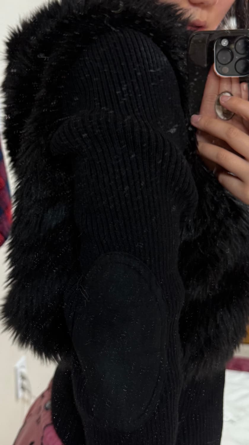 빈티지 퍼 니트집업 상품이미지3