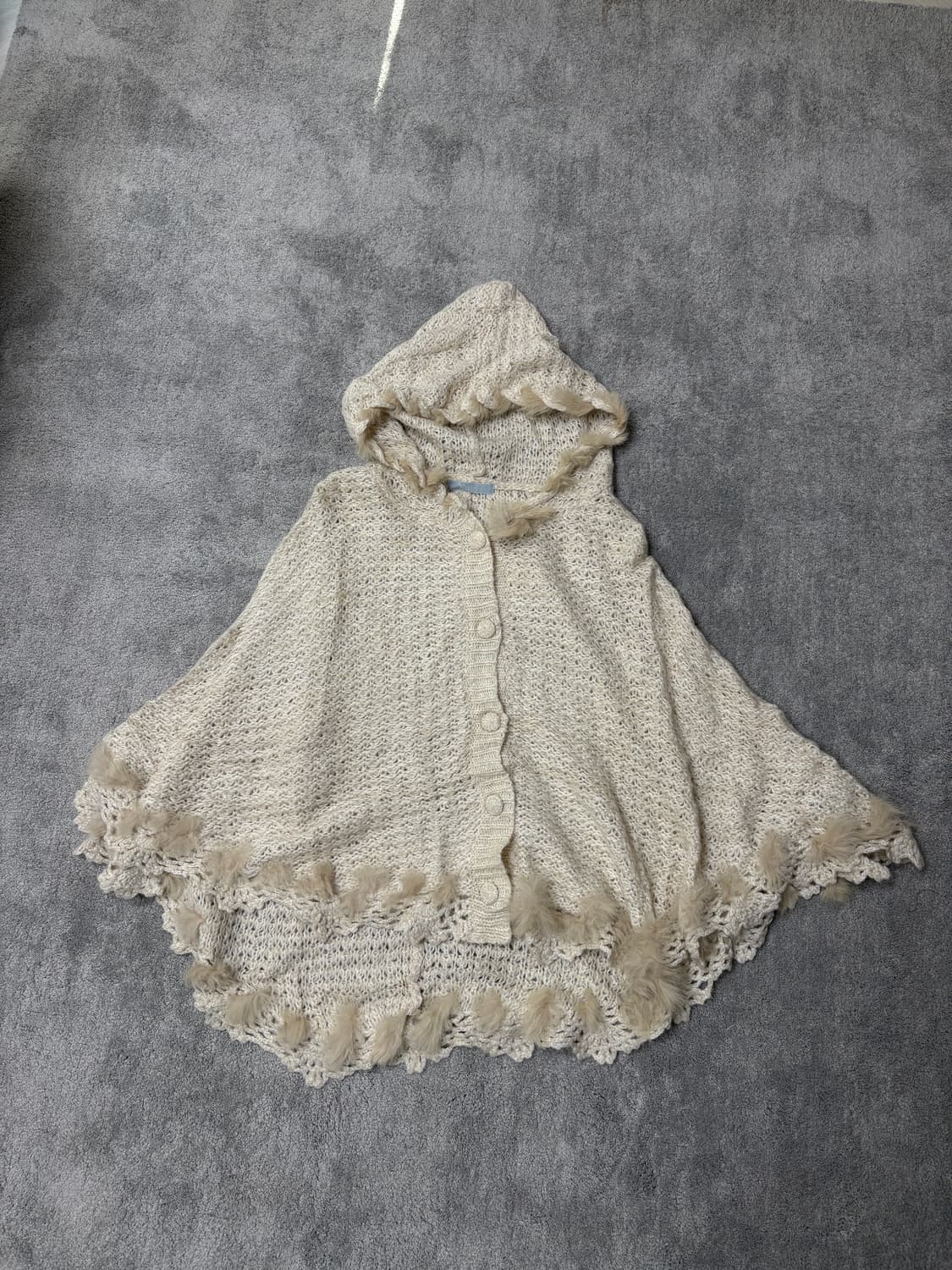 Vintage fairy-grunge Fur hood cape coat 상품이미지1