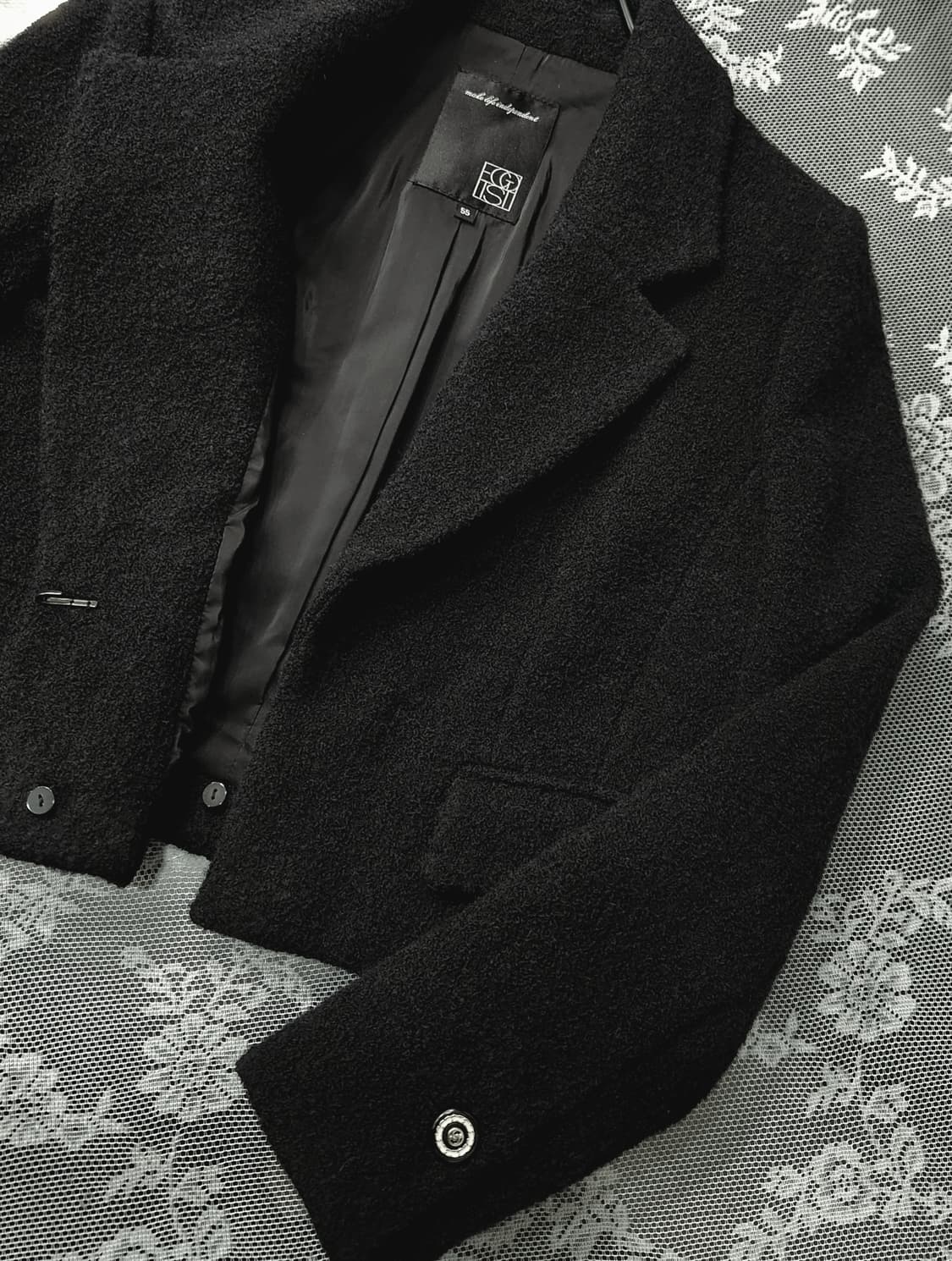 (새상품)에고이스트 부클 크롭자켓55 상품이미지4