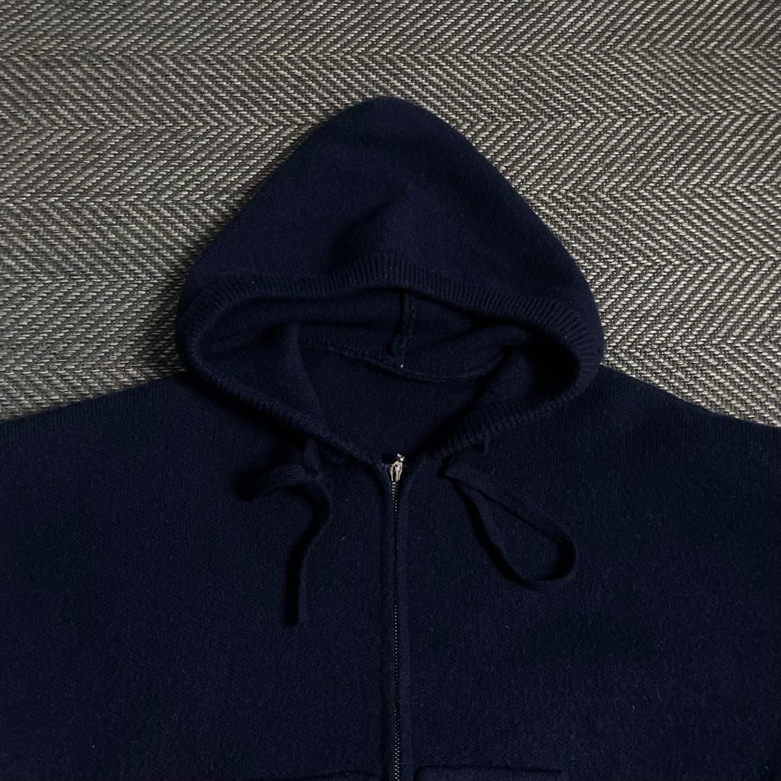 빈티지 오버핏 아가일 니트 후드집업y 4829 상품이미지5