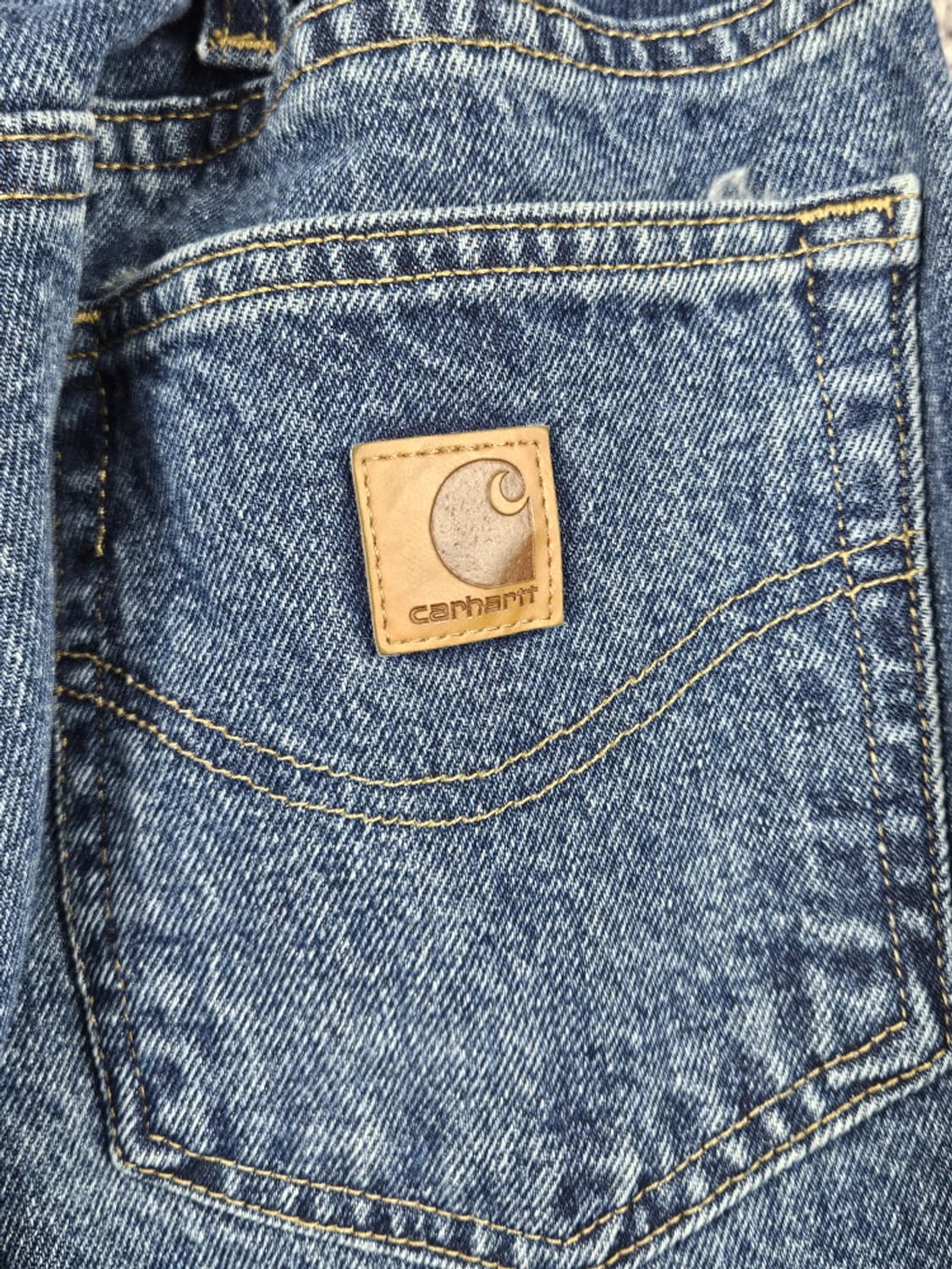 칼하트 밴딩 패치드 커스텀 데님 워크팬츠 (40X30) / 10347 상품이미지8