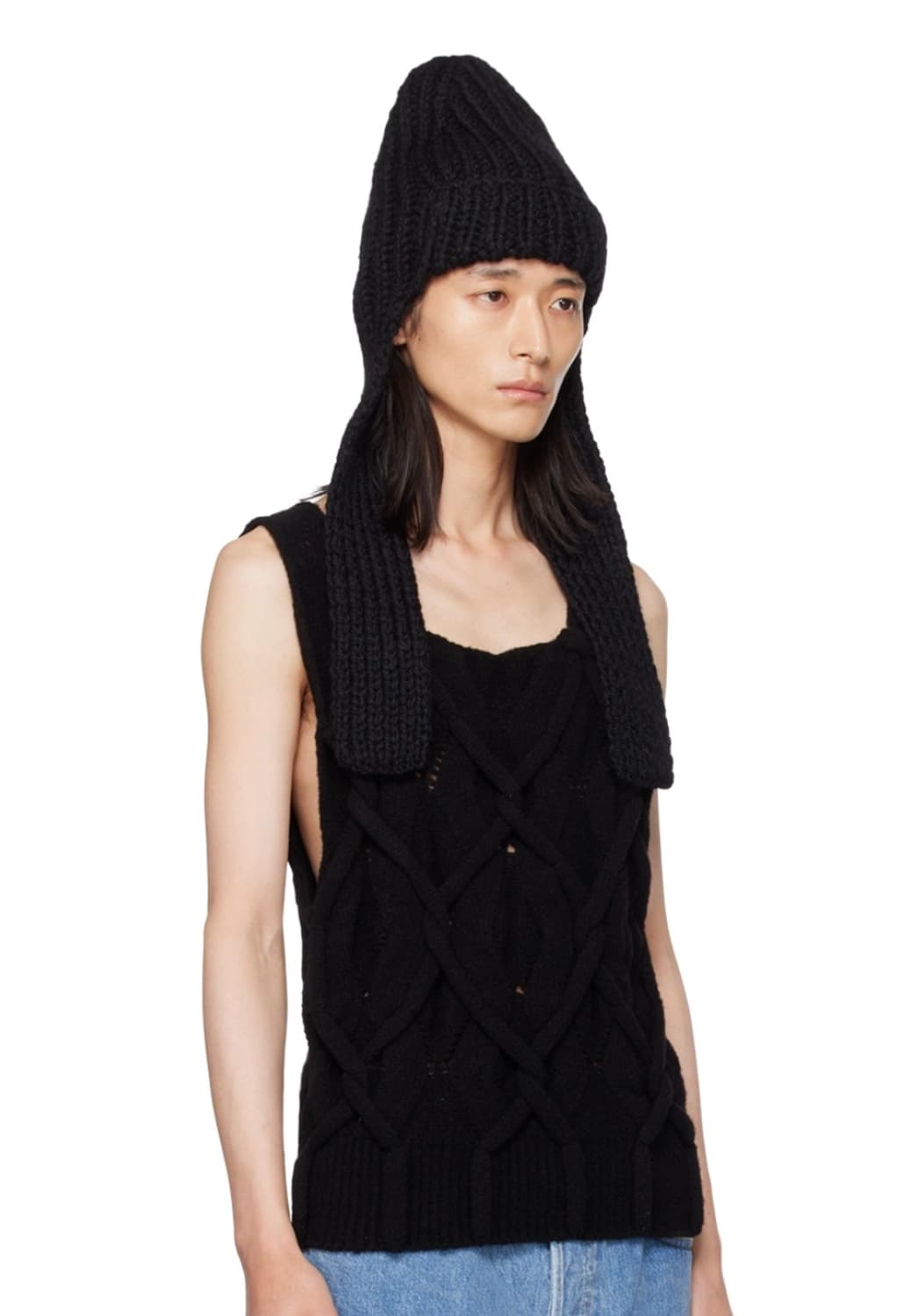 dries van noten beanie 모헤어 울 타이 비니 상품이미지3