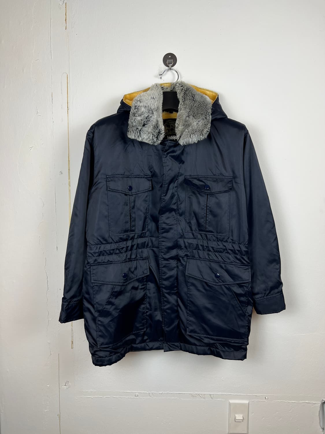 O125 JPN 겨울 퍼안감 야상 자켓 네이비 M 상품이미지1
