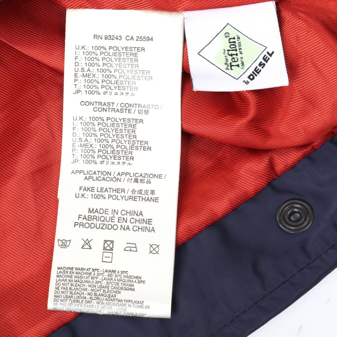 디젤 네이비 폴리 쉘 바이커 자켓 상품이미지9