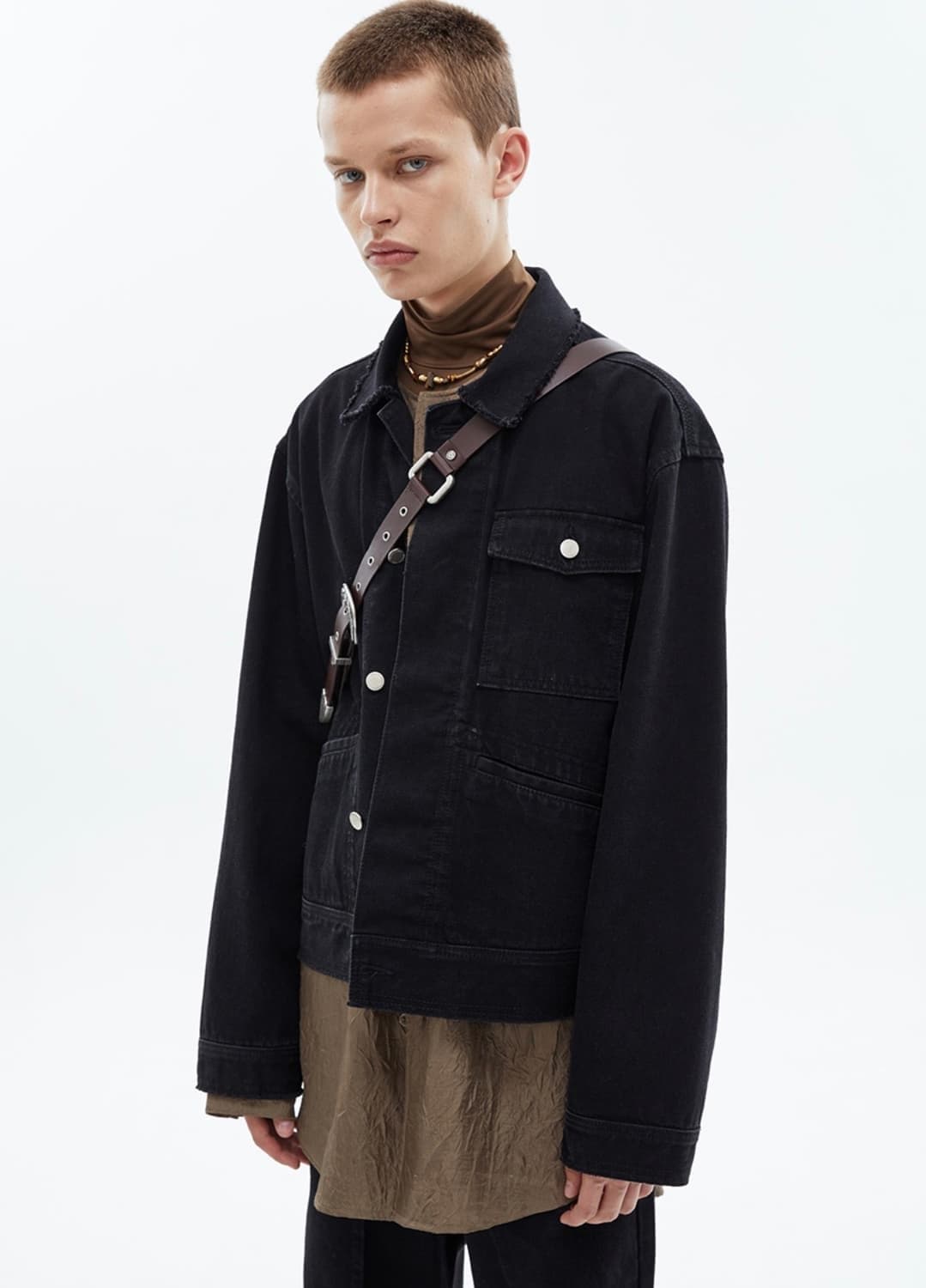 앤더슨벨 매트로우컷 데님 자켓 L사이즈 상품이미지4