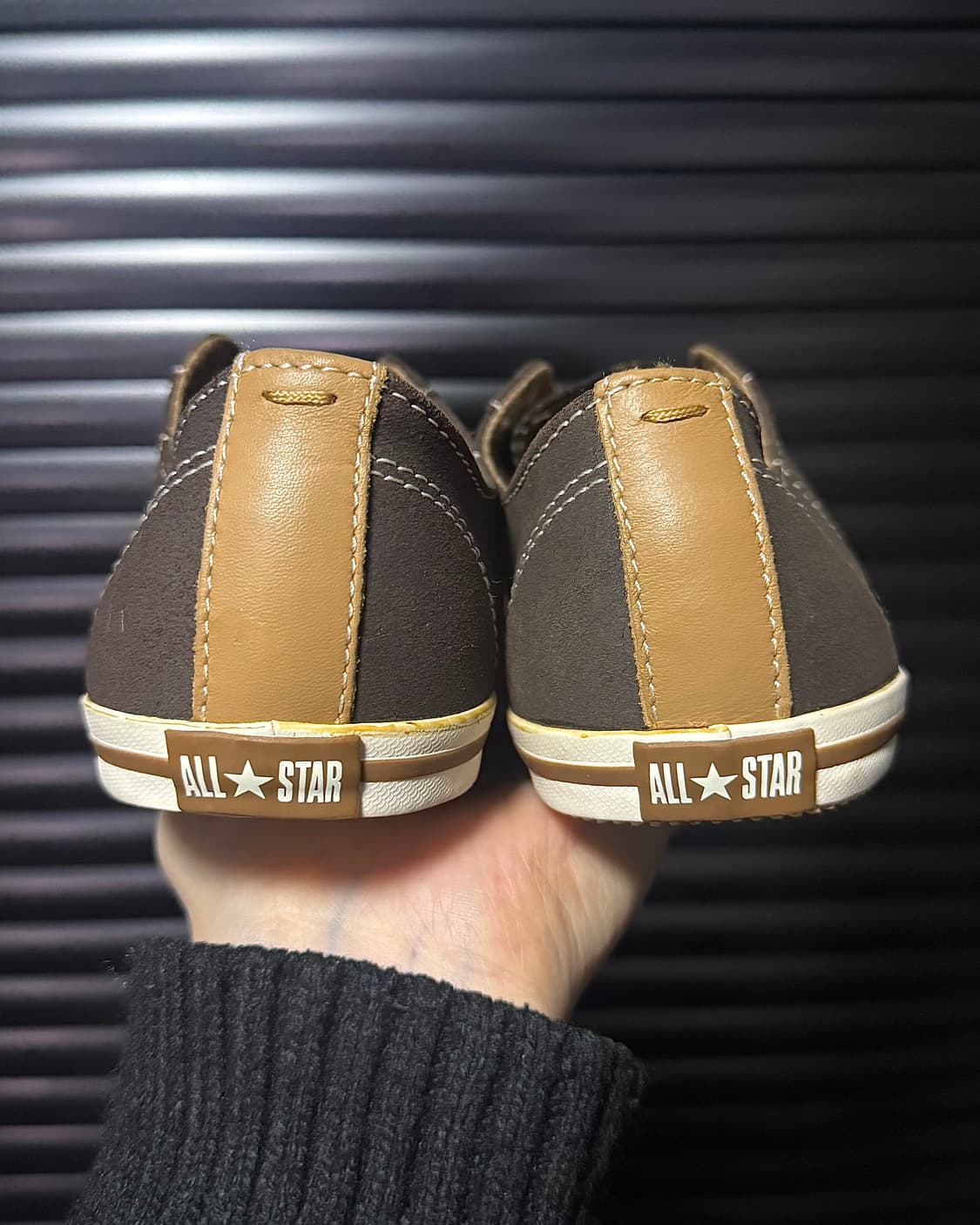 컨버스 로우 브라운 갈색 레더 가죽 스웨이드 원스타 스니커즈 단화 225 상품이미지5