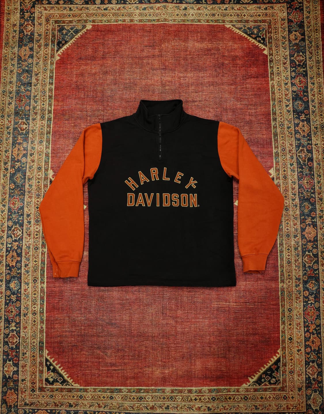 할리데이비슨 컬러블록 하프집업 스웻 판매 상품이미지1