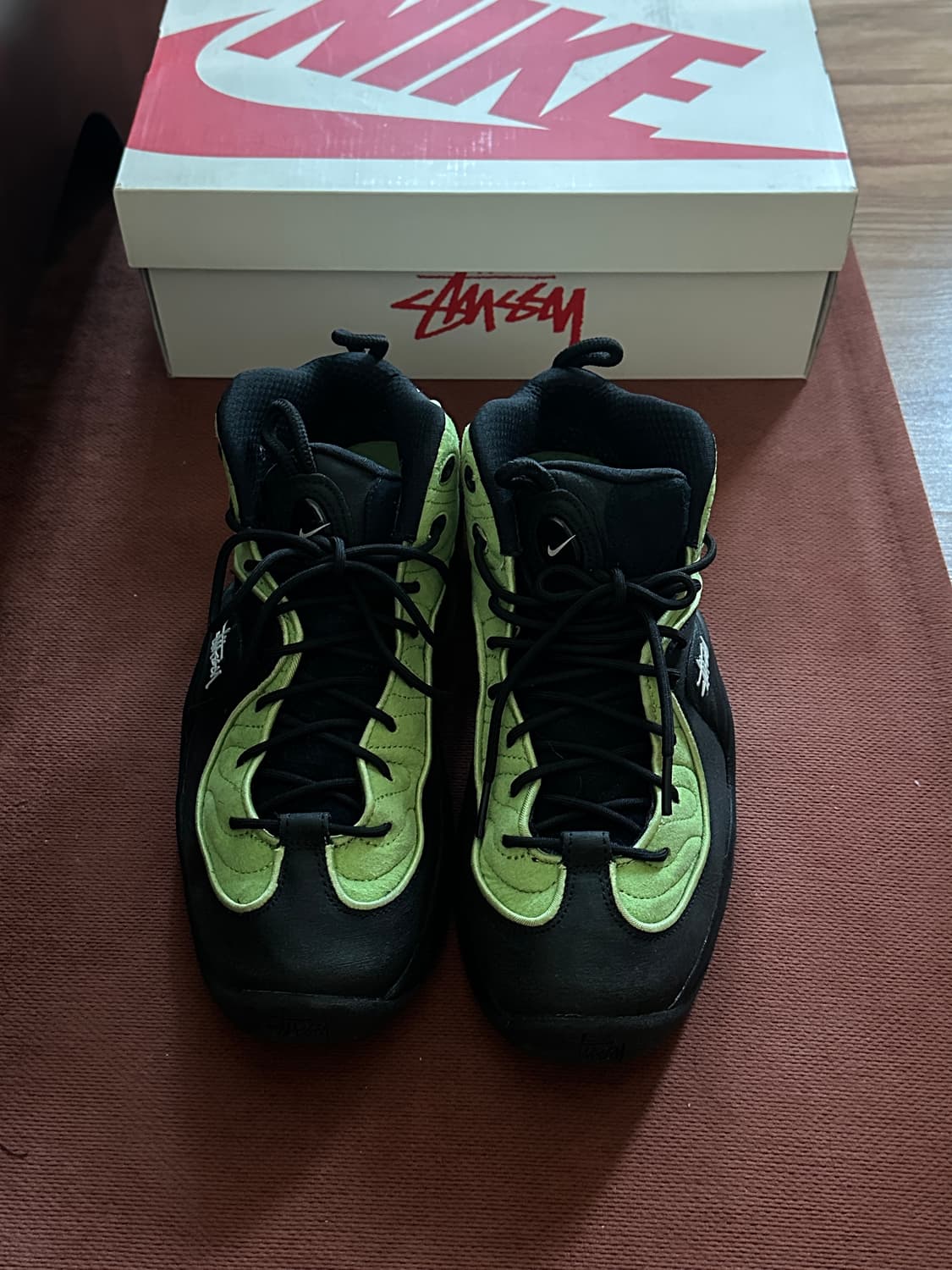 나이키 x 스투시 에어 페니 2 비비드 그린 앤 블랙 상품이미지4