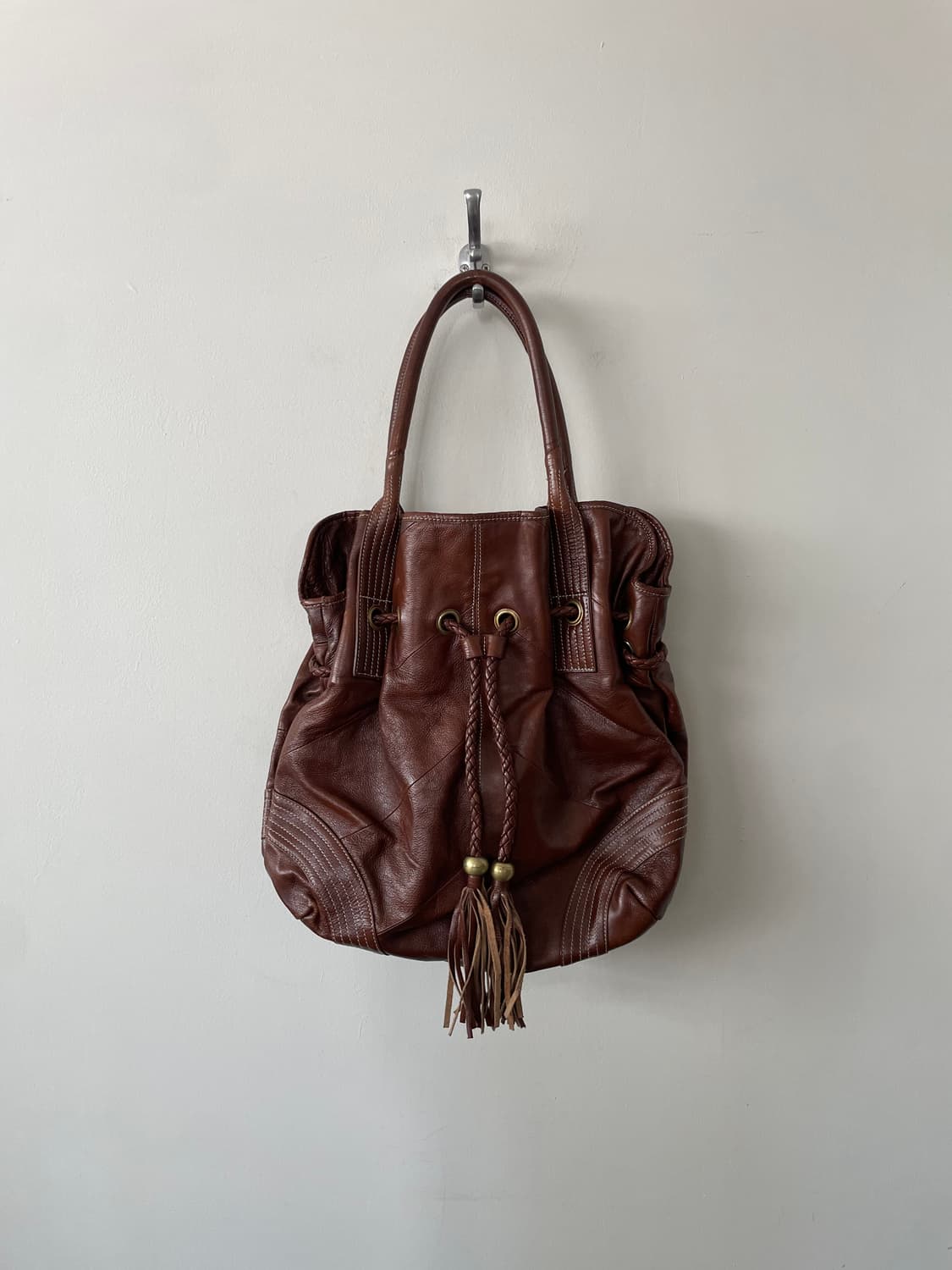 vintage stitch tassel bucket bag 상품이미지2