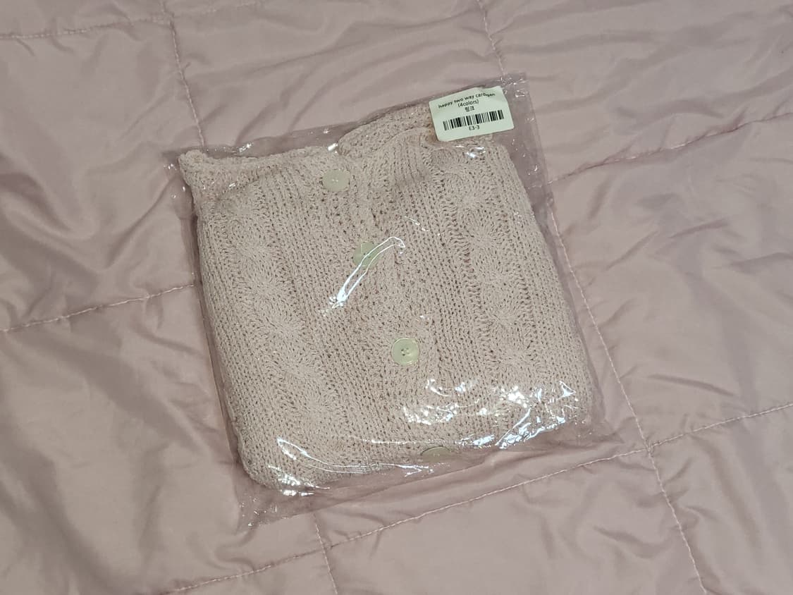 아쿠비클럽 happy two way 가디건 핑크 상품이미지4