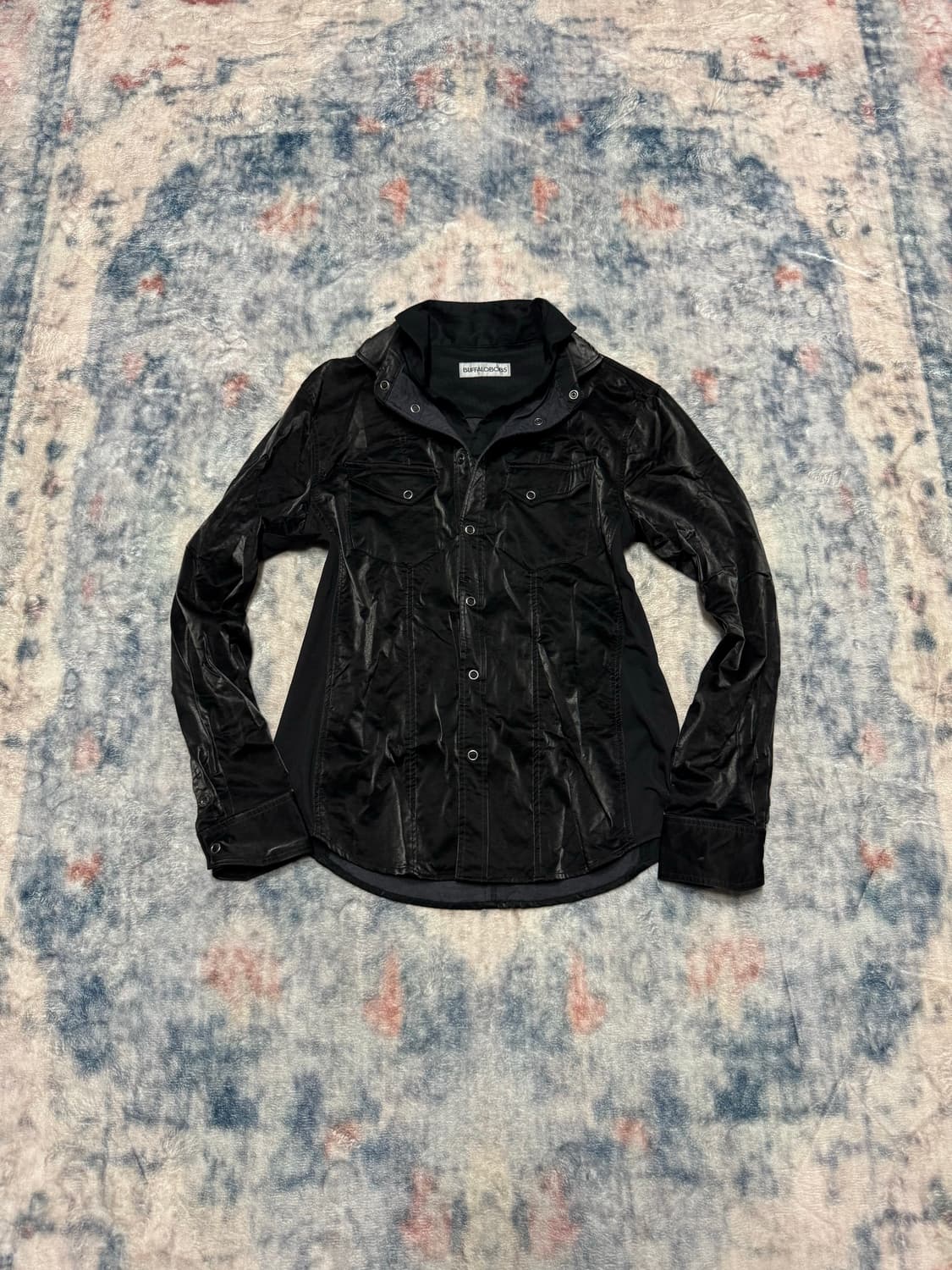 Buffalo bobs black satin layered shirts 상품이미지2