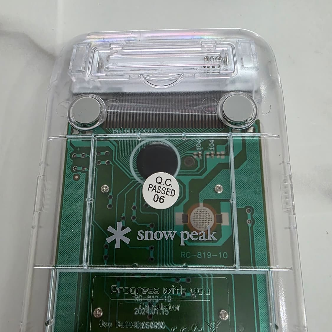 스노우피크 투명 핑크 계산기 상품이미지2