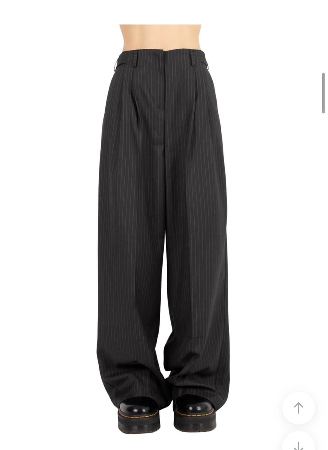 릿킴 스트라이프 슬랙스 트라우저 팬츠 네이비 상품이미지2