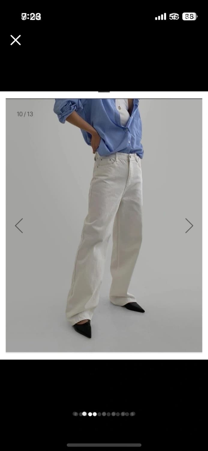 laroom 라룸 화이트 데님 팬츠 S 상품이미지2