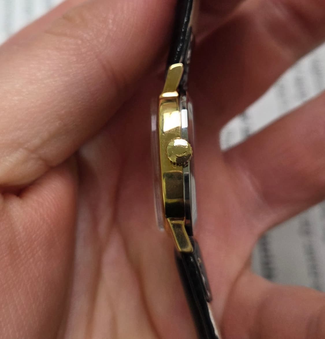 빈티지 오메가 드빌 엘립스 샴골판 금장 수동 메커니컬 여성용 상품이미지7