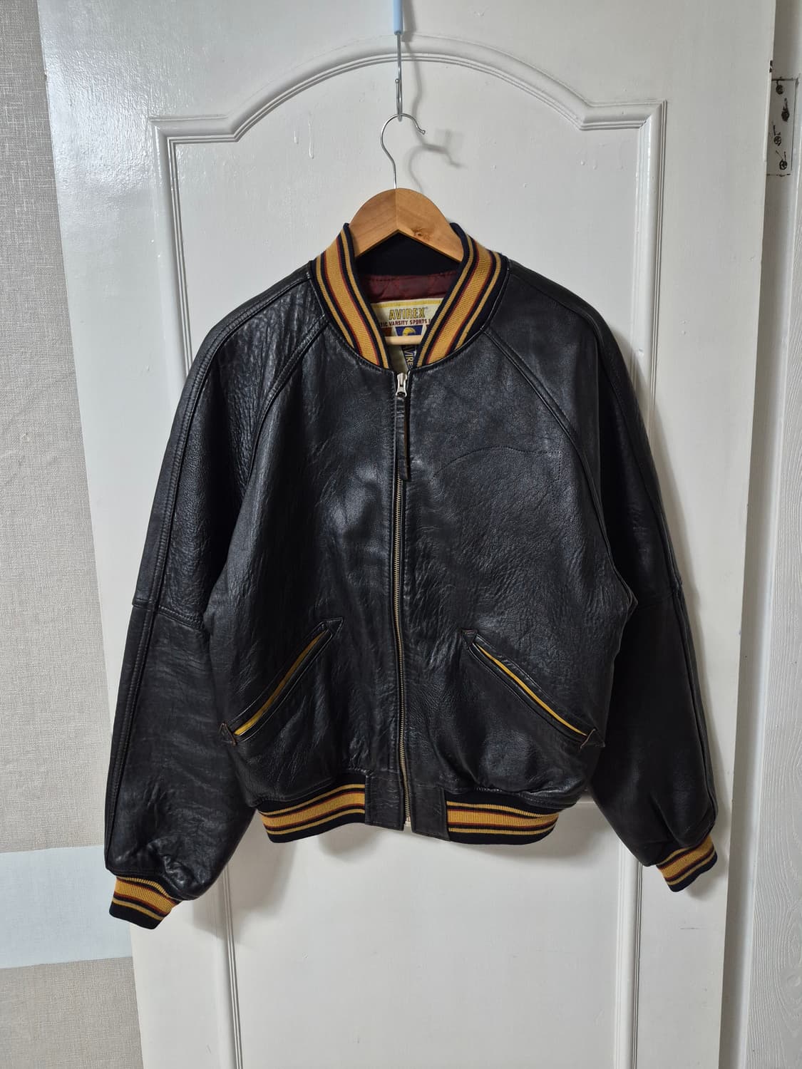 (M) 아비렉스 avirex 토마호크 레더 봄버자켓 가죽자켓 상품이미지2