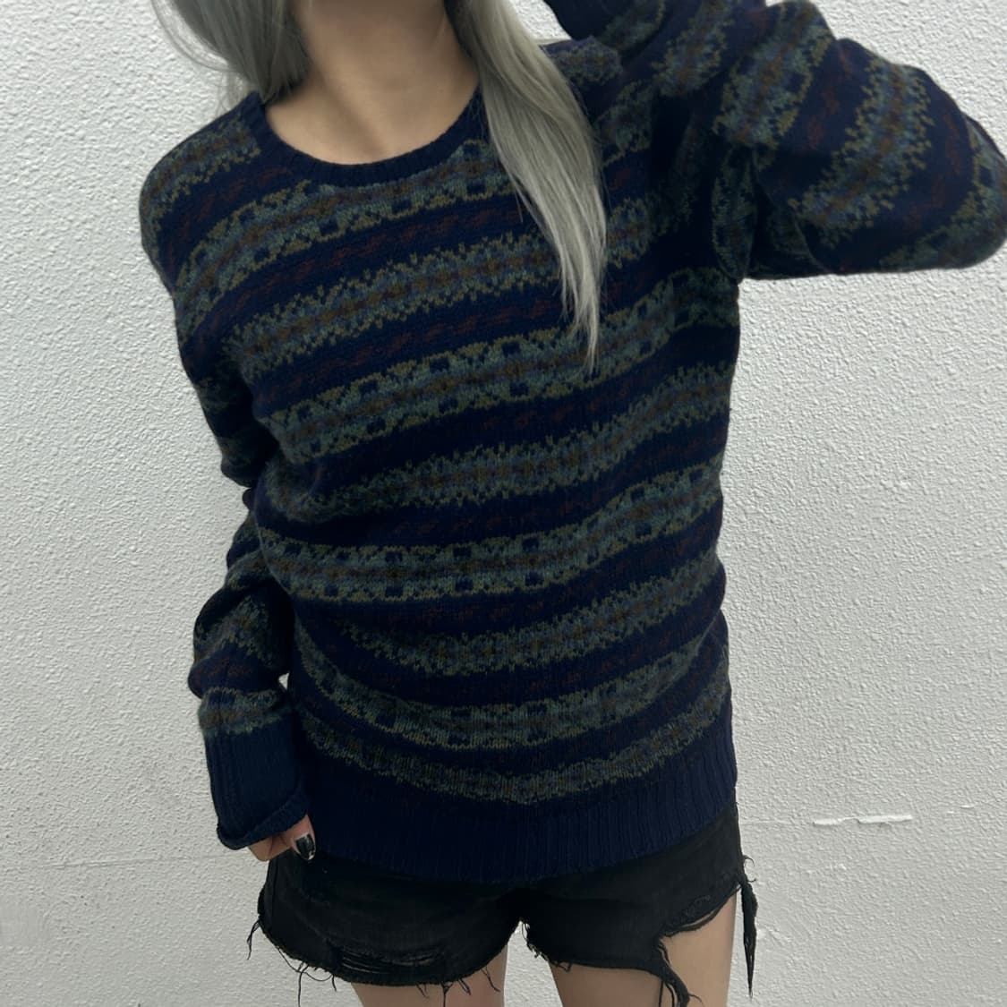 폴로 랄프로렌 에스닉패턴 네이비 니트 90 상품이미지1