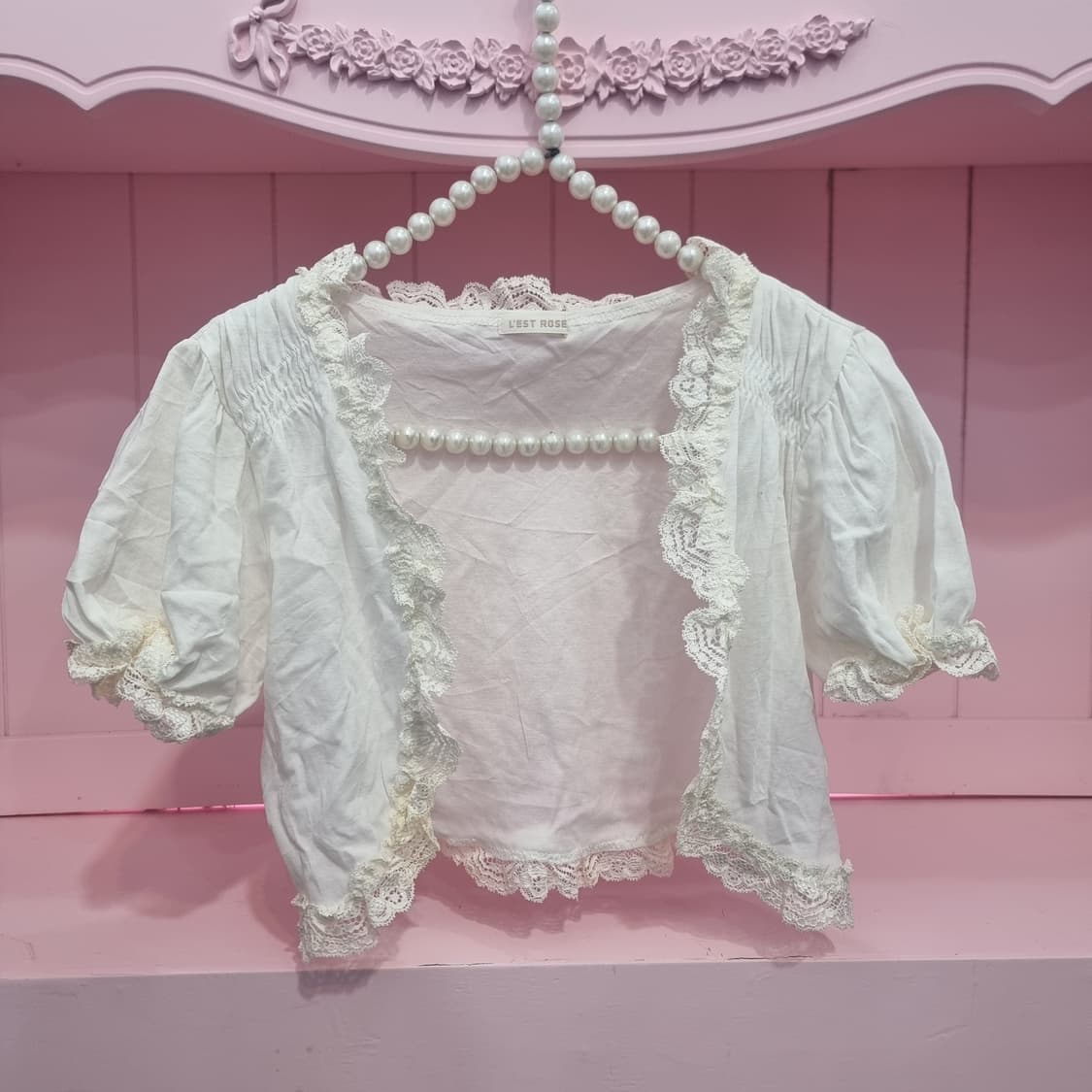 (LEST ROSE) 레이스 볼레로 가디건 상품이미지1