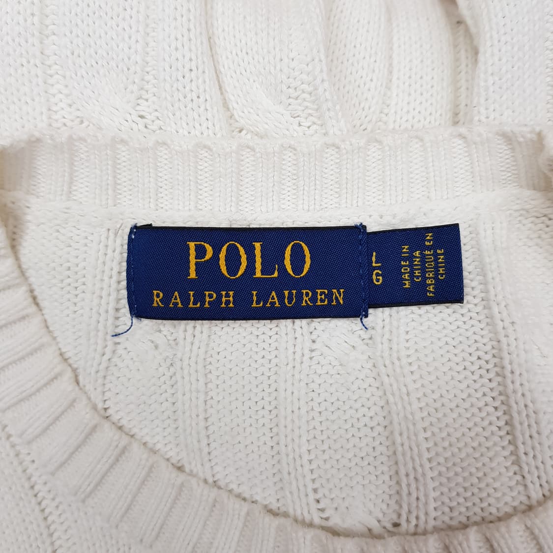 폴로 랄프로렌 케이블 반팔 코튼 니트 LG사이즈 상품이미지5