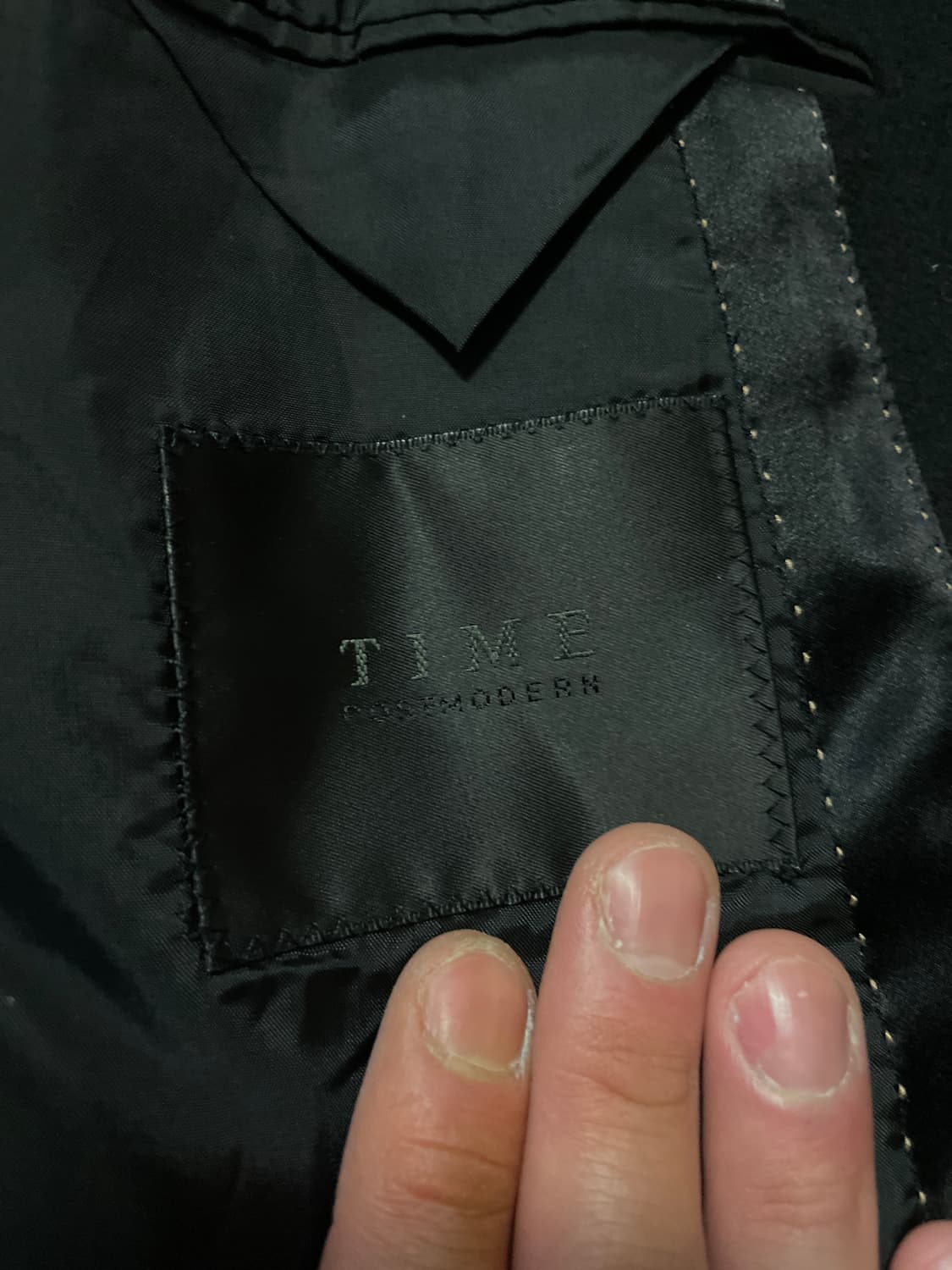 TIME HOMME 타임옴므 2버튼 울 롱코트 블랙(클리닝O) 상품이미지8