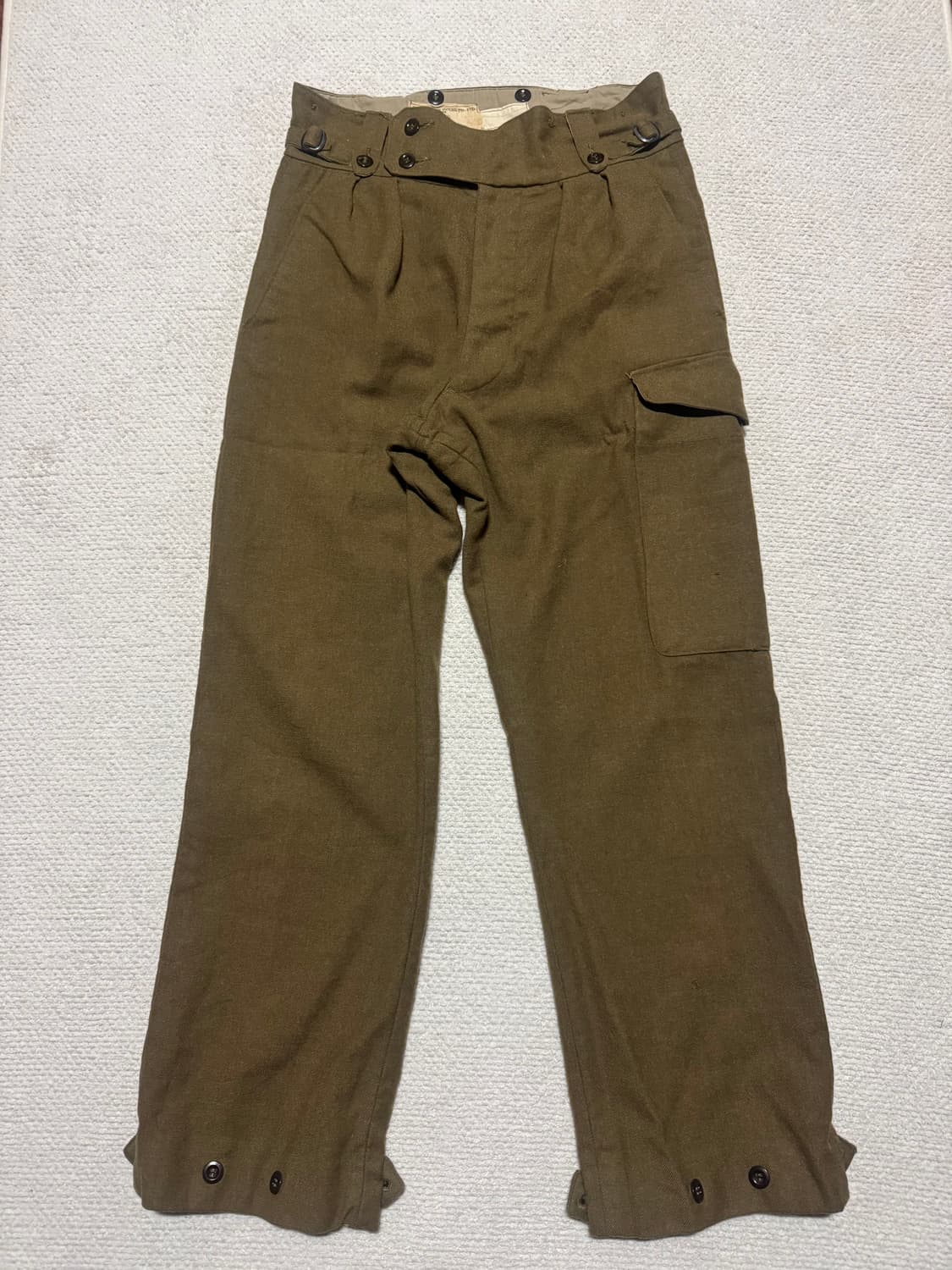 50s 리얼 빈티지 호주군 베틀 드레스 울 팬츠 상품이미지2