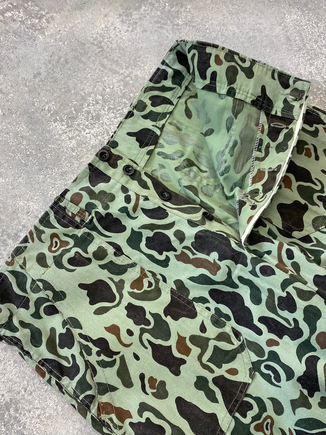 [32] 80s 한국군 밀리터리 덕헌터 카모플라쥬 팬츠 상품이미지4