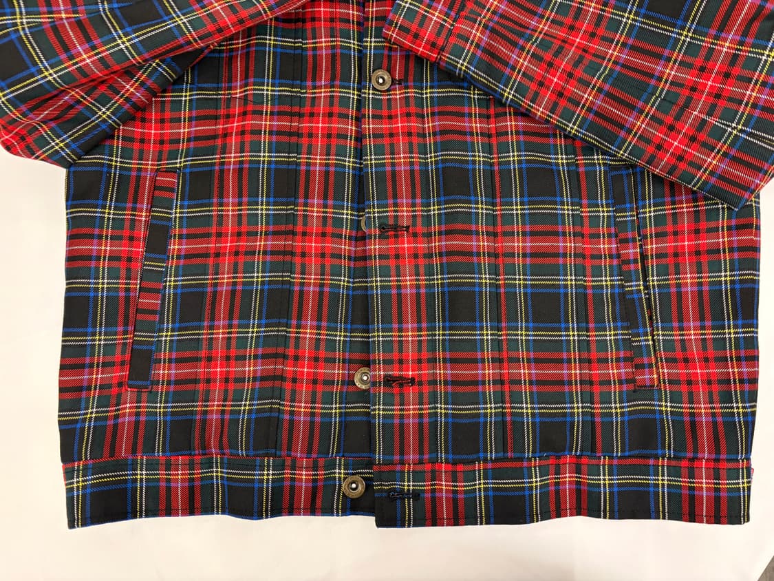 [L] 자라 레드 체크 자켓 상품이미지3