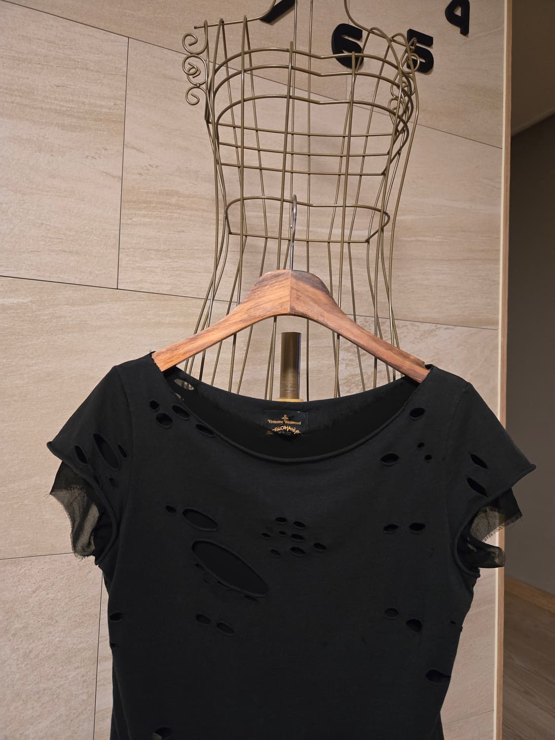 [xs] 비비안웨스트우드 시스루 레이어드 반팔티 상품이미지2