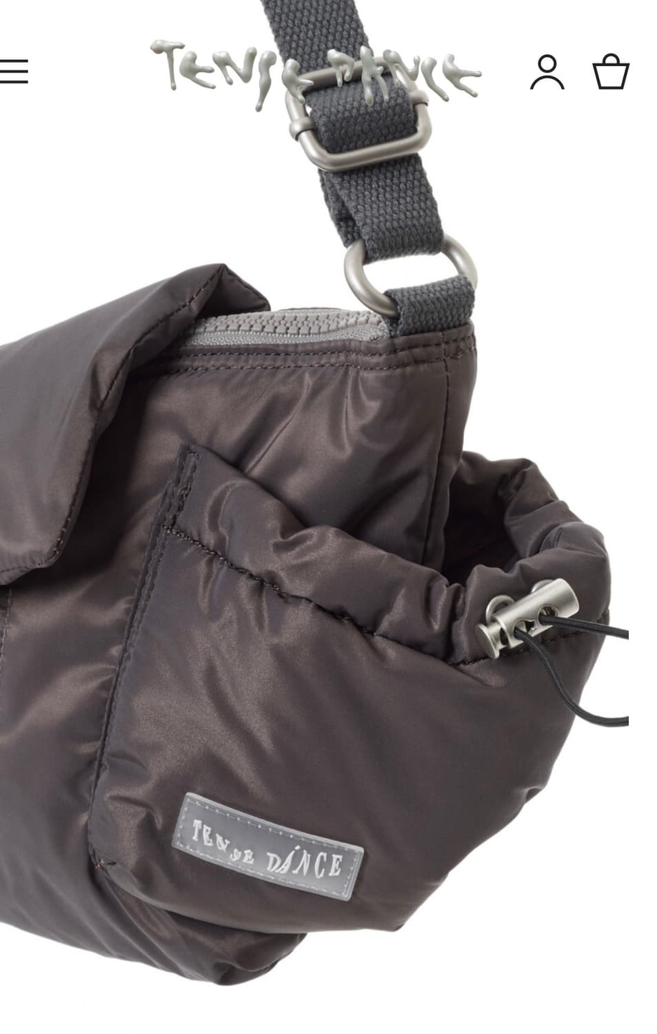 텐스댄스 soft unbalanced bag _ mud charcoal 상품이미지3