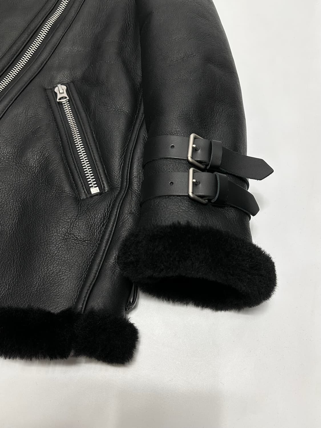 양털 시어링 가죽 무스탕 자켓 상품이미지4