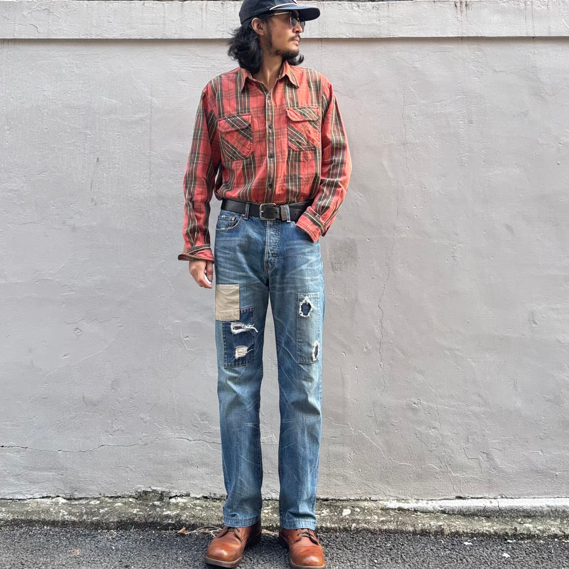 00년대 리바이스 헤비 코튼 체크 셔츠 상품이미지6