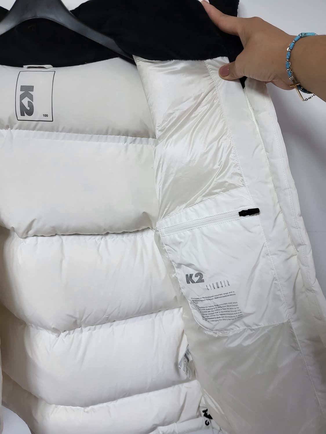 K2 포디엄 패딩 100 사이즈 흰색 상품이미지4