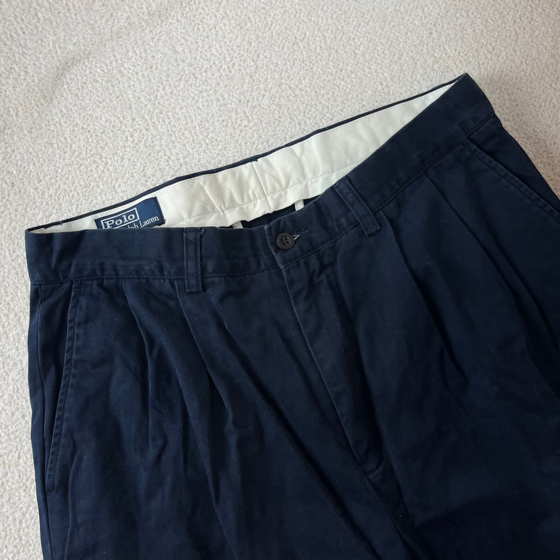 34 폴로랄프로렌 투턱 네이비 치노 팬츠 상품이미지2