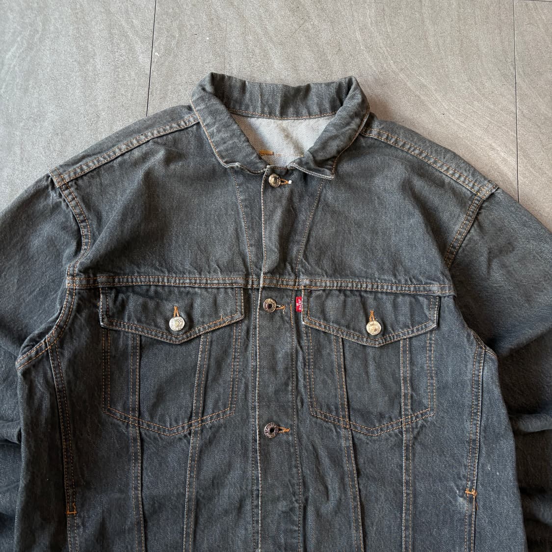 리바이스 정품 흑청 데님 자켓 상품이미지3